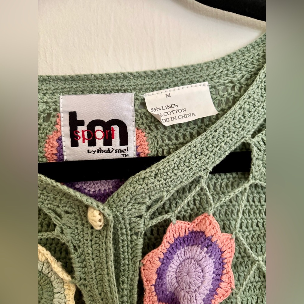 Vintage Granny Square Crochet Cardigan - Picture 2 of 9